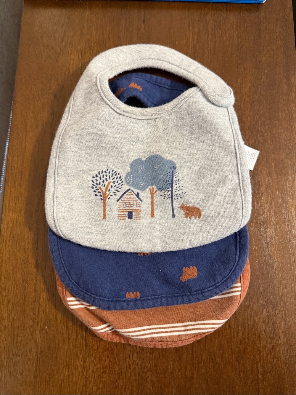 Target Kids Bib Trio in Cream, Navy & Rust
